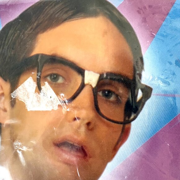 New! 50s INSTANT NERD SET Adult Accessory Kit Glasses Bowtie Pocket Protector - Picture 8 of 13